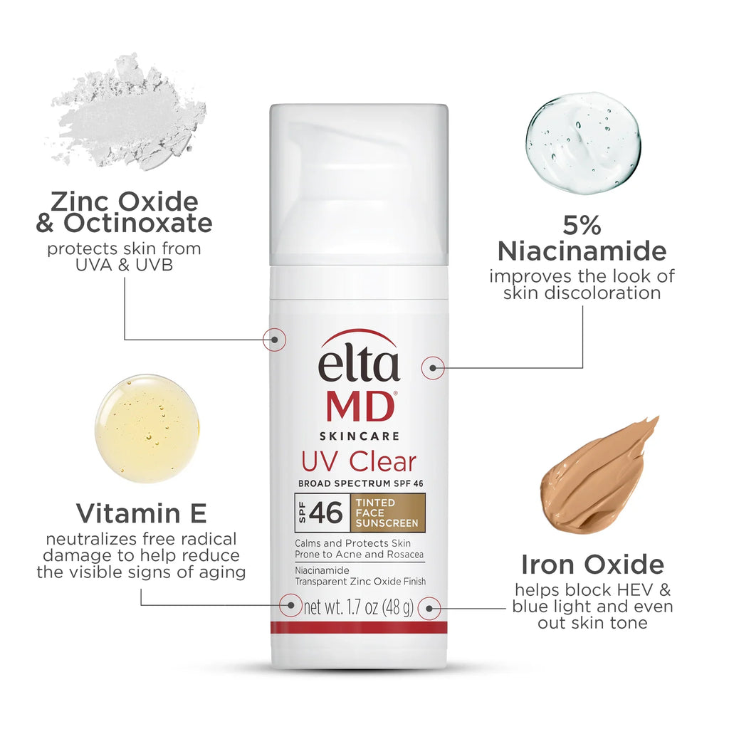 EltaMD® UV Clear Tinted Broad-Spectrum SPF 46 (Travel Size) - 0.5 fl. oz. / 14 g